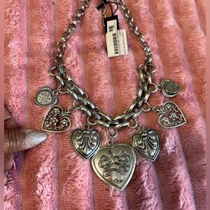 Chic Silver Heart Charm Necklace